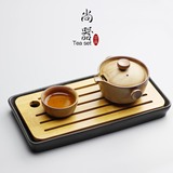 粗陶快客杯一壶一杯二杯日式旅行功夫茶具 便携 办公红茶陶瓷茶壶