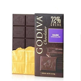 美国进口 Godiva 高迪瓦 72%纯黑巧克力排块直板 100克 现货