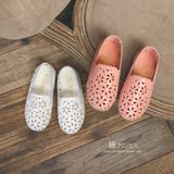 2016夏季新款女童皮鞋 韩版真皮透气单鞋一脚蹬平底鞋 儿童豆豆鞋