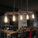 铁艺水管吊灯 工业风吊灯客厅餐厅咖啡厅酒吧创意吧台灯 LED灯具