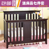 欧式婴儿床实木出口游戏床多功能宝宝床bb床可变童床新生儿床小床