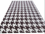 千鸟格深咖啡色地毯现货 样板房客卧地毯 2x3米 960元