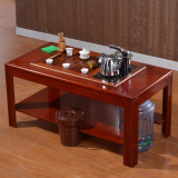 鸡翅木茶桌椅组合 功夫茶几自动上水 办公室家用阳台实木桌泡茶台