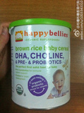香港代购 美国happy bellies禧贝婴儿米粉米糊含DHA益生菌米粉1段