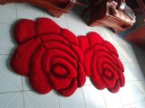 特价韩国丝3D立体玫瑰花地毯婚房客厅卧室床前门厅玄关电脑椅地毯