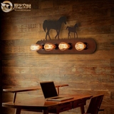 美式复古壁灯工业风过道墙壁灯创意个性床头灯咖啡厅卧室铁艺灯具