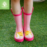 韩国女童雨鞋男童水鞋防滑公主大小童雨靴橡胶儿童雨鞋四季春夏款