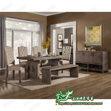 北欧美式原木餐桌简约创意艺术长方形实木餐厅饭桌椅大小户型餐桌