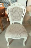 橡木餐椅 实木布艺椅子白色 欧式书桌椅 酒店椅 品牌 时尚休闲椅