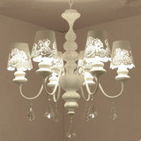 简欧式现代客厅水晶吊灯创意个性艺术餐厅灯美式乡村白色铁艺吊灯