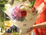 LINK花束全国武汉鲜花速递生日情人节绣球洋牡丹进口鲜花定制