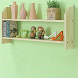 全实木桌面书架墙壁置物架装饰儿童玩具收纳摆放架创意机顶盒特价