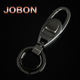 JOBON中邦正品情侣汽车钥匙扣 男人腰式挂件女士双环钥匙圈小礼品