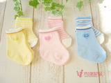 外贸原单 婴儿袜子 新生儿袜子 宝宝纯棉松口袜 男童女童0-1岁