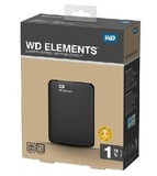 WD/西部数据 新款E元素 1T移动硬盘 1000G 超薄2.5寸 USB3.0