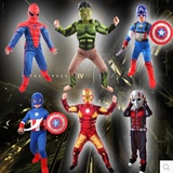六一儿童钢铁侠美国队长绿巨人蚁人童装雷神蜘蛛侠套装蝙蝠侠衣服