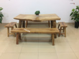 原木餐桌椅 组合 樟木茶桌 创意实木茶台 原生态办公桌 专业定做