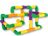 金童幼儿园益智玩具拼插塑料管创意搭建积木积塑插套管7788  40个