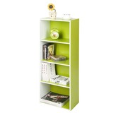 特价韩式书柜自由组合宜家柜子书橱简易书架三层储物柜绿白枫木色