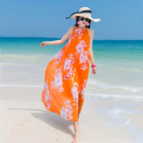 2016夏季显瘦雪纺连衣裙拖地沙滩长裙海边度假海滩大摆裙仙女裙子