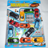 仿真迷你回力汽车 世界名车极速赛车 12只装儿童玩具批发吸卡包装