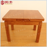 海南海口家具纯实木橡木餐桌899#正方形可拉伸跳台餐桌全实木餐桌