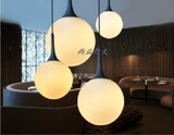 现代简约单头三头餐厅吊灯客厅卧室灯饰阳台楼梯灯具圆球玻璃吊灯