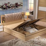 板式床1.8米储物1.5米高箱收纳储物床简约现代实木质双人床婚床