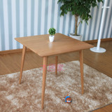 木居家方形餐桌小户型纯实木餐桌北欧白橡木简约餐厅家具正方形桌