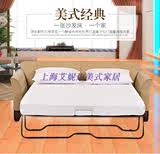 美式沙发床hh布艺多功能可折叠双人沙发床15客厅书房小户型沙发床
