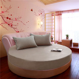 全棉圆床床笠单件 纯棉圆形床笠床单床罩床套保护套纯色 2米/2.2m