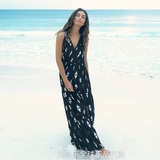 HM/H&M专柜正品代购女装雪纺海边度假夏波西米亚风连衣裙沙滩长裙