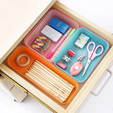聚可爱 日式磨砂塑料桌面收纳盒 抽屉式化妆品整理盒 零食收纳盒