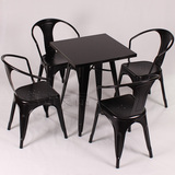 简约现代咖啡桌椅 复古工业风酒吧桌椅休闲桌户外桌椅正方形桌