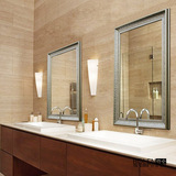 BOLEN 浴室镜子壁挂卫浴镜卫生间镜子欧式装饰镜 洗漱台厕所镜子