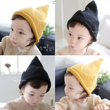 韩版皇冠尖尖奶嘴毛线帽婴儿男女童宝宝针织帽子秋冬保暖套头帽