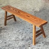 长条凳 炭烧木八仙桌条凳 防腐实木长凳 纯木条凳 餐馆长条凳子