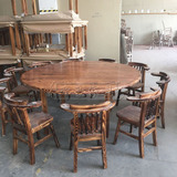 炭烧木桌椅组合 仿古实木碳化防腐木餐桌 农家乐土菜面馆店桌椅