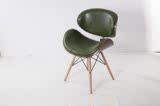 创意时尚Eames DSW 北欧伊姆斯弯曲木皮革餐椅家用休闲职员电脑
