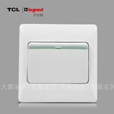 TCL罗格朗墙壁开关插座面板 K4.0系列 一开单控 带荧光 开关 正品