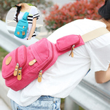 夏季胸包百搭斜挎包学生韩国帆布潮女包包个性日韩版胸前包小背包