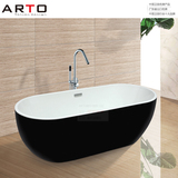 独立式浴缸整体无缝1.65 1.7米亚克力双人情侣欧式彩色大浴盆超薄