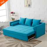 宜家多功能可折叠小户型客厅布艺沙发床1.8米现代简约双人可拆洗