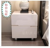 特价床头柜简约现代 卧室床边柜子宜家储物白色环保烤漆 简易欧式