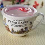 彼得兔骨瓷早餐杯带盖大容量牛奶杯咖啡杯陶瓷杯子英国原单出口