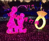 LED灯光节一对情侣示爱钻戒发光景观灯游乐场水上乐园广场公园灯