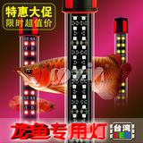 鱼缸水族箱LED照明灯红龙鱼专用潜水灯双排高亮度诱色水陆两用