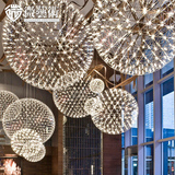 后现代创意个性满天星吊灯圆形餐厅楼梯服装店铺LED火花球吊灯