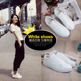 夏季小白鞋系带白色单鞋女鞋低帮韩版运动休闲鞋百搭平底学生板鞋