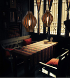 东南亚风格餐厅茶楼茶吧台泰日式个性单头复古吊灯创意实木艺吊灯